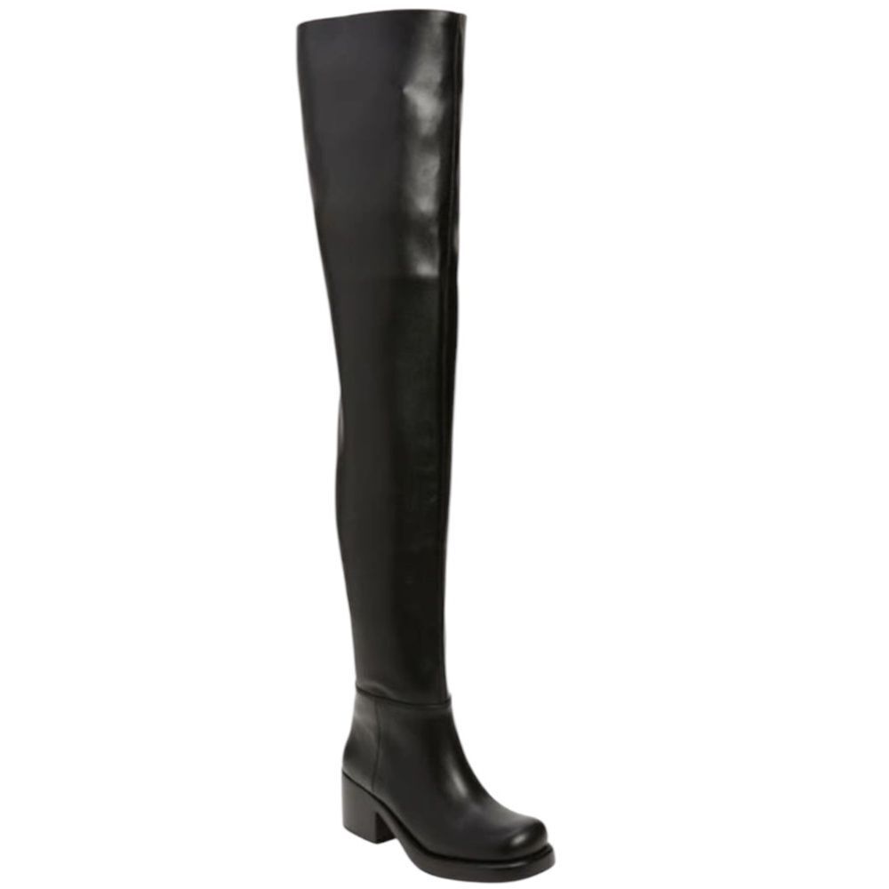 Jeffery Campbell  Black Thigh High Platform Boots NEW Statement OTK Size 6